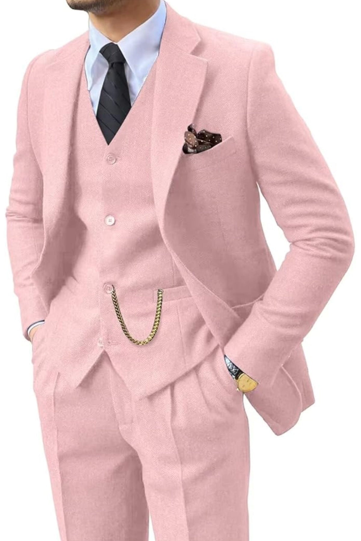 Linentra | Men's Herringbone Suit